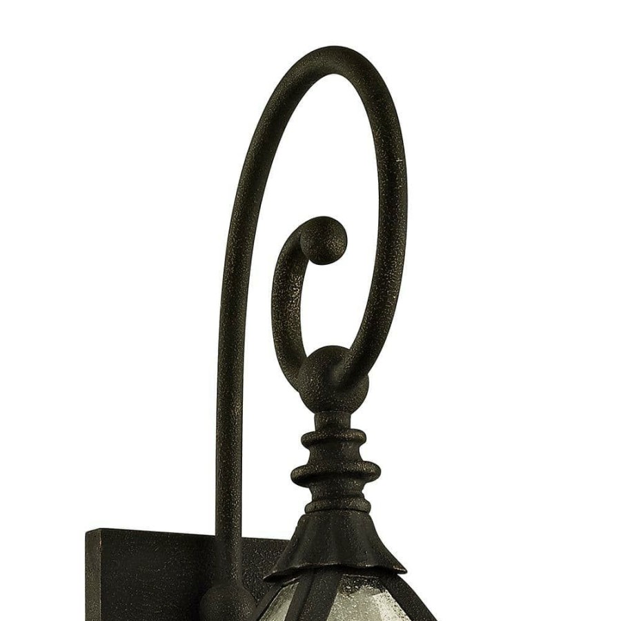 Outdoor Lighting * | Geneva 1-Light Vintage Bronze 23.5 In. H Outdoor Wall Lantern Sconce With Clear Seeded Glass By Troy Lighting