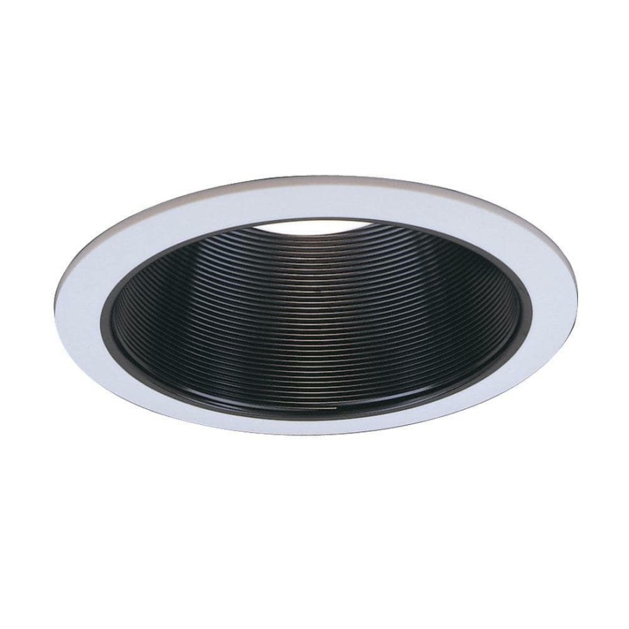 Recessed Lighting * | 6 In. R30 Black Recessed Metal Baffle Trim (6-Pack) By Envirolite