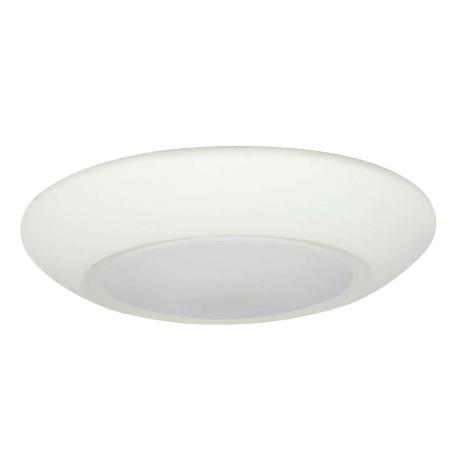 Recessed Lighting * | 4 In. 2700K White Integrated Led Recessed Surface Mounted Disk Light Trim By Envirolite