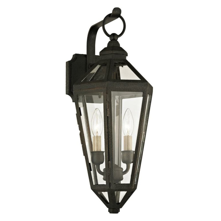 Outdoor Lighting * | Calabasas 2-Light Vintage Bronze 20.25 In. H Outdoor Wall Lantern Sconce With Clear Glass By Troy Lighting