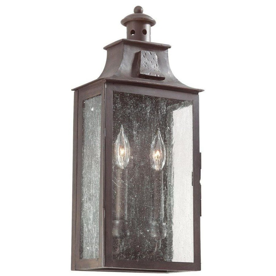 Outdoor Lighting * | Newton 2-Light Old Bronze Outdoor Wall Lantern Sconce By Troy Lighting