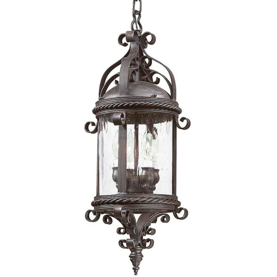 Outdoor Lighting * | Pamplona 4-Light Old Bronze Outdoor Pendant By Troy Lighting