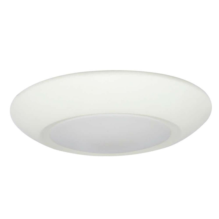 Recessed Lighting * | 6 In. White Integrated Led Surface Mounted Disk Light Trim By Envirolite