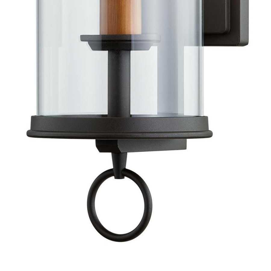 Wall Sconces * | Aiden 26 In. 1-Light Bronze Wall Sconce With Clear Glass Shade By Troy Lighting