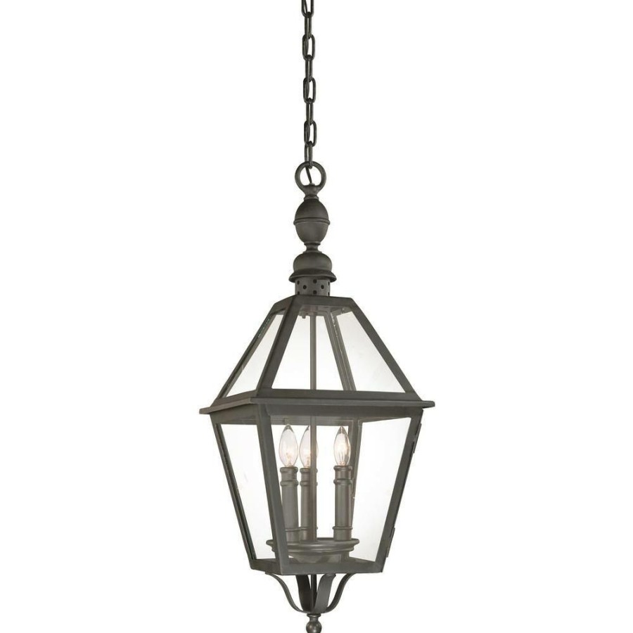 Outdoor Lighting * | Townsend 3-Light Natural Bronze Outdoor Pendant By Troy Lighting