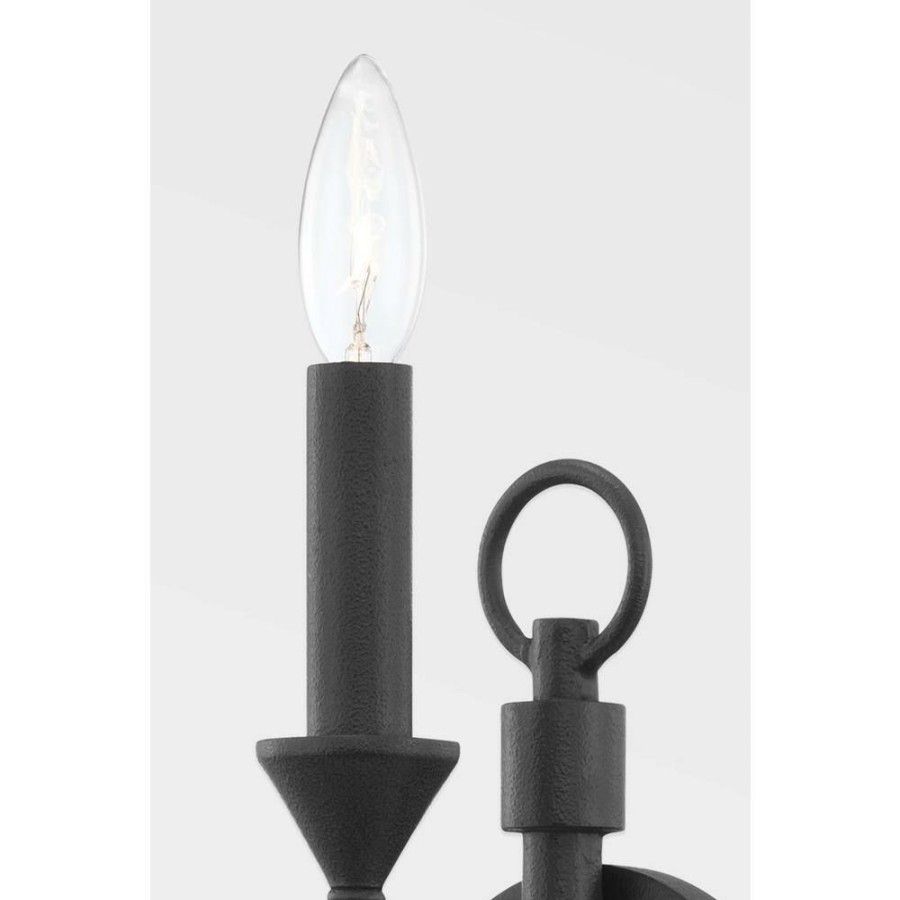 Wall Sconces * | Cate 3-Light Forged Iron Wall Sconce By Troy Lighting