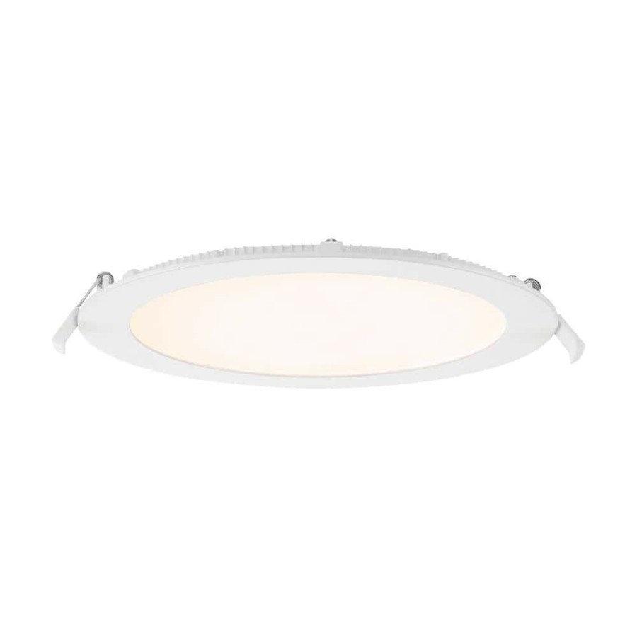 Recessed Lighting * | 8 In. Round 1450 Lumens Integrated Led Canless Slim Panel Light, 5000K By Envirolite