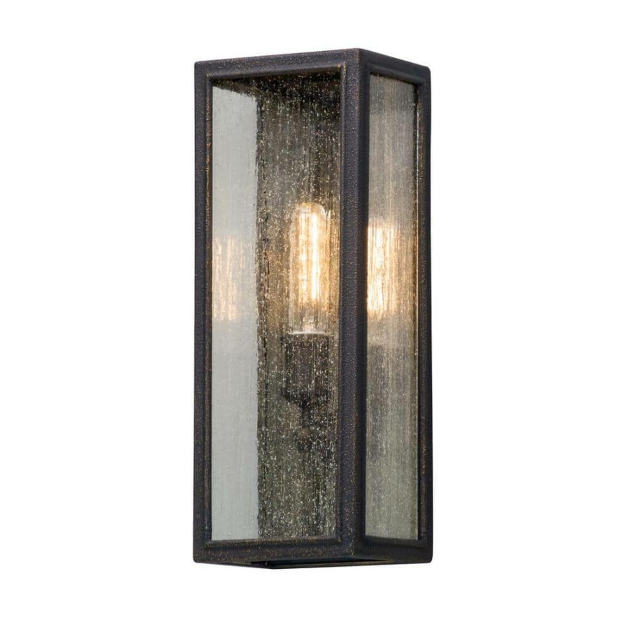 Outdoor Lighting * | Dixon 1-Light Vintage Bronze Outdoor Wall Lantern Sconce By Troy Lighting