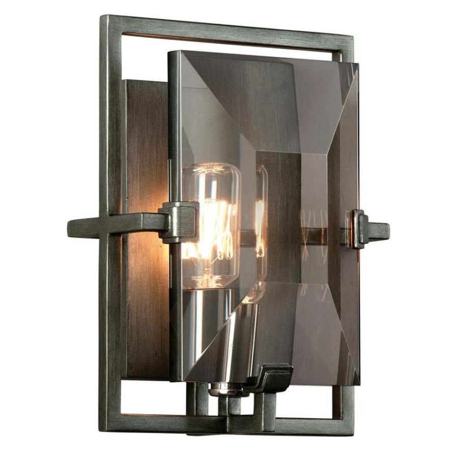 Wall Sconces * | Prism 1-Light Graphite Wall Sconce By Troy Lighting