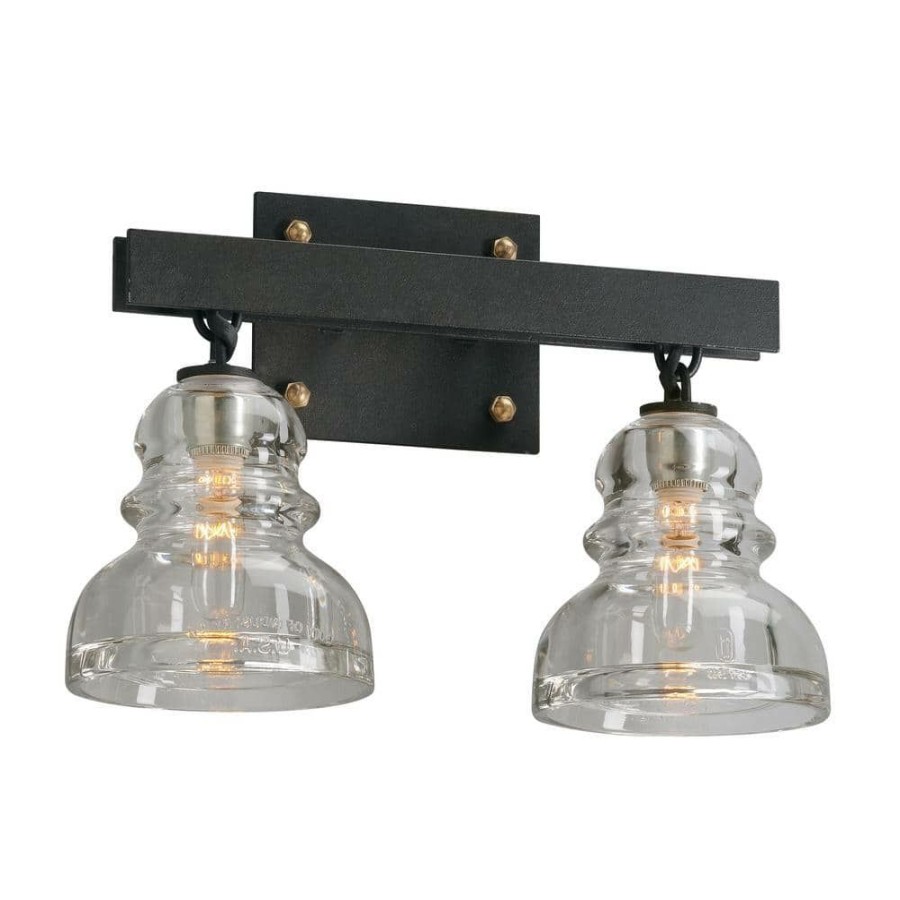 Vanity Lighting * | Menlo Park 2-Light Deep Bronze Vanity Light By Troy Lighting