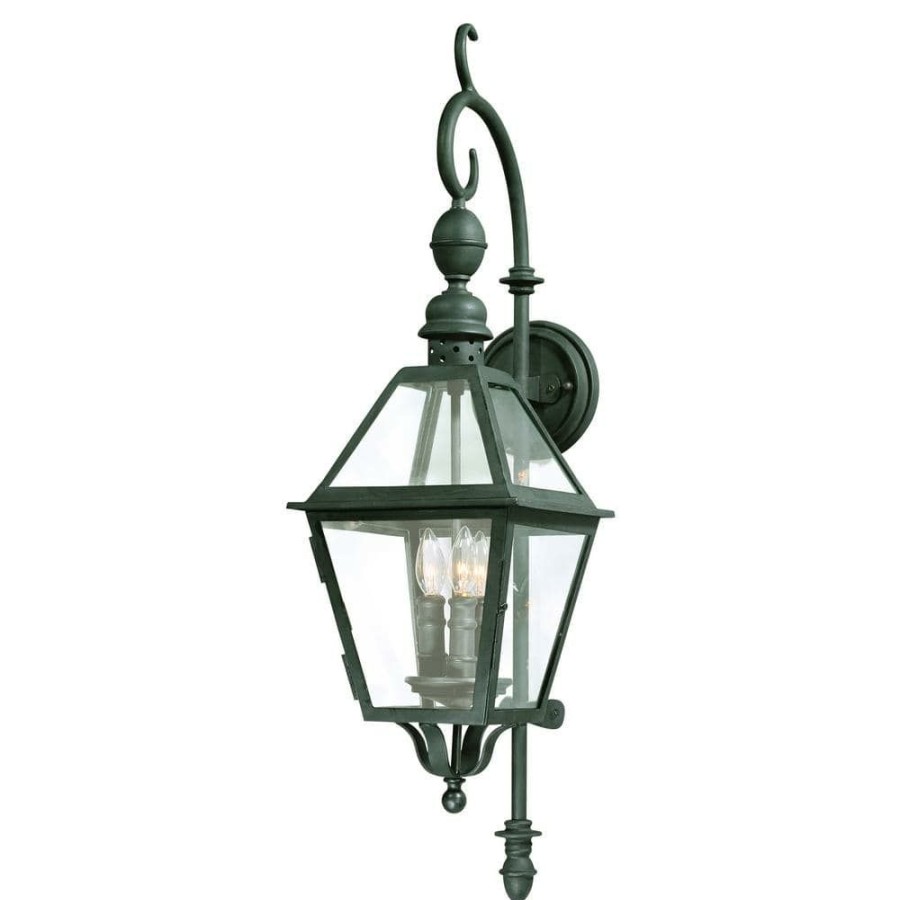 Outdoor Lighting * | Townsend 3-Light Natural Bronze Outdoor Wall Lantern Sconce By Troy Lighting