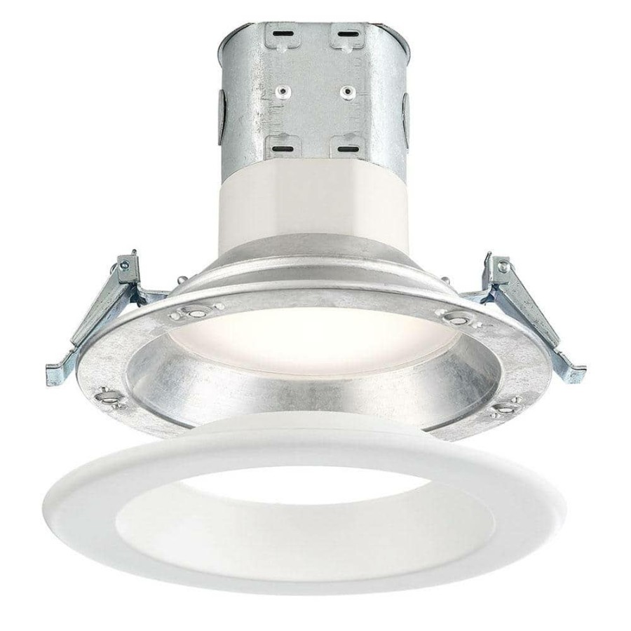 Recessed Lighting * | Easy-Up 6 In. 3000K Warm White Remodel White Magnetic Integrated Led Recessed Kit By Envirolite