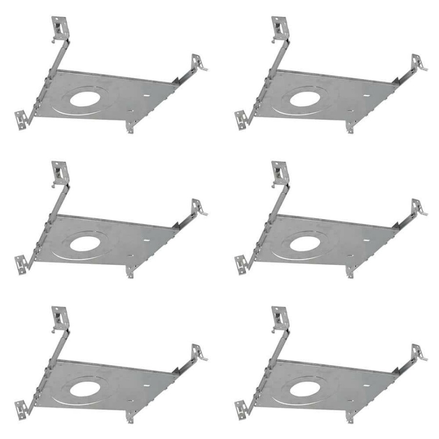 Recessed Lighting * | Universal New Construction Frame With Hanger Bars For 2 In., 4 In., And 6 In. Recessed Canless Downlight (6-Pack) By Envirolite