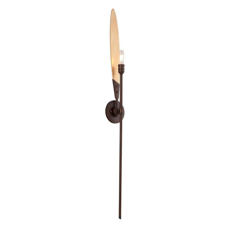 Wall Sconces * | Dragonfly Bronze With Satin Leaf Wall Mount Sconce By Troy Lighting