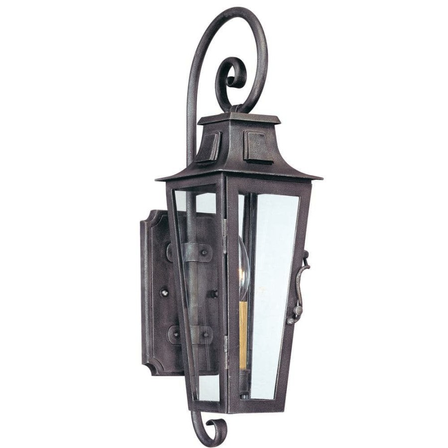 Outdoor Lighting * | French Quarter Aged Pewter Outdoor Wall Lantern Sconce By Troy Lighting