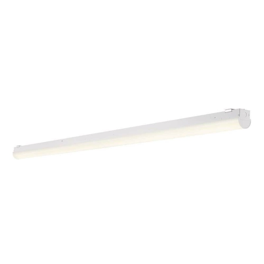 Commercial Lighting * | 90-Watt Equivalent 8 Ft. Integrated Led Linear White Strip Light With Selectable Cct/Wattage/Lumen And 0-10-Volt Dimming By Envirolite