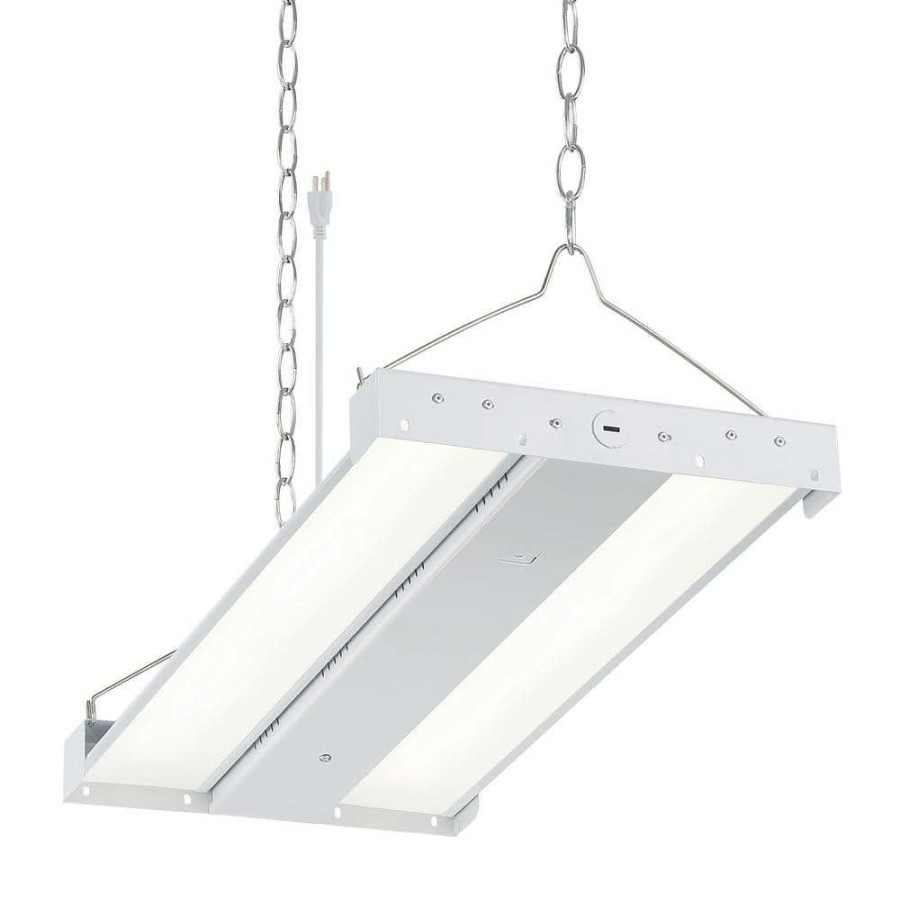 Commercial Lighting * | 2 Ft. 320-Watt Equivalent Integrated Led White Backlit High Bay Hanging Light With 19900 Lumens 5000K By Envirolite