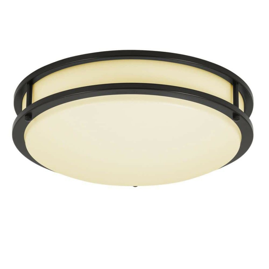 Commercial Lighting * | 10 In. Bronze Integrated Led Selectable Cct Round Ceiling Light Flush Mount By Envirolite