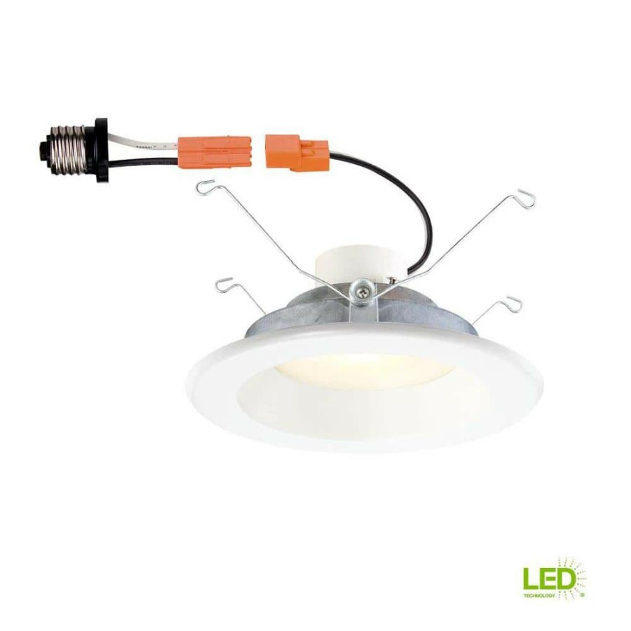 Recessed Lighting * | 6 In. 3000K White Remodel Integrated Led Recessed Can Trim With Changeable Trim Ring By Envirolite