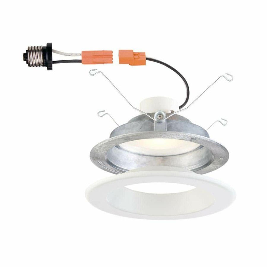 Recessed Lighting * | 6 In. 3000K White Remodel Integrated Led Recessed Can Trim With Changeable Trim Ring By Envirolite