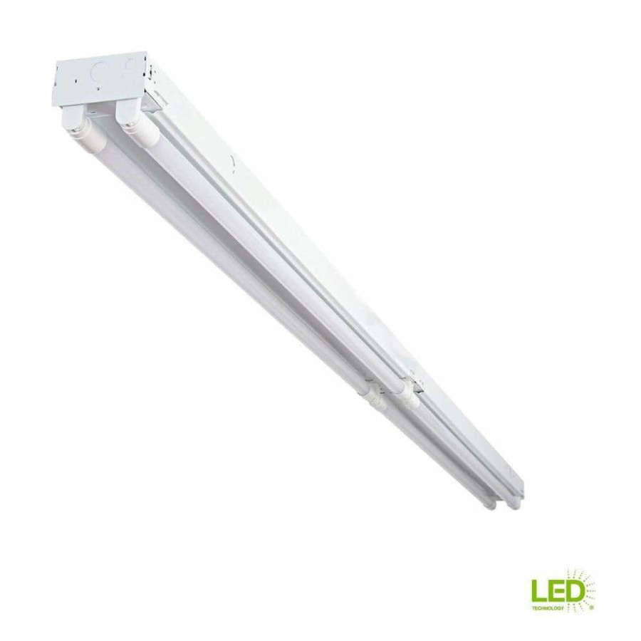 Commercial Lighting * | 8 Ft. T8 Led White Strip Light Fixture, 4000K By Envirolite