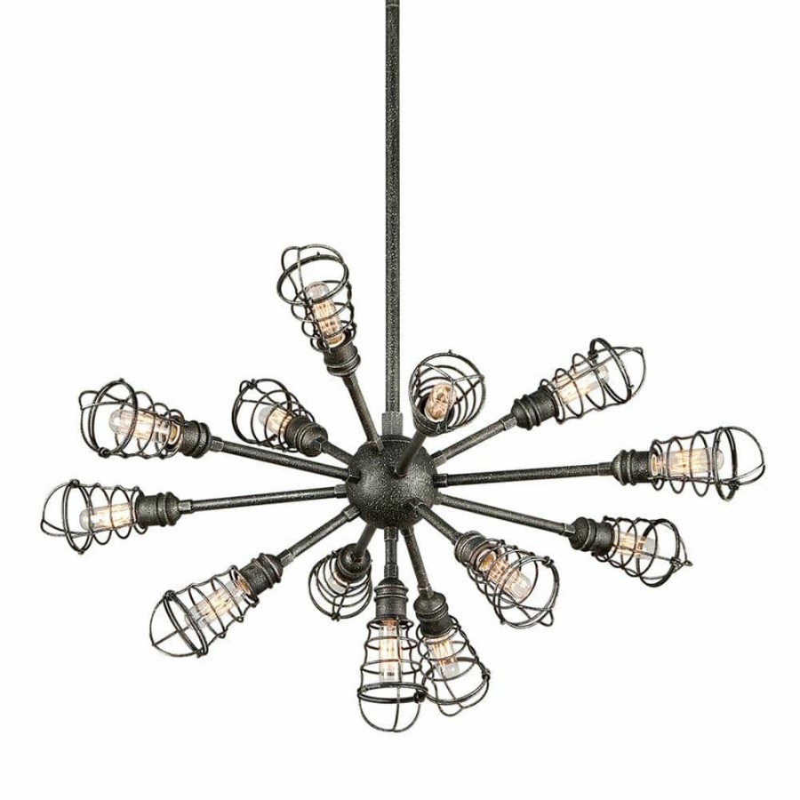 Commercial Lighting * | Conduit 13-Light Old Silver Pendant By Troy Lighting