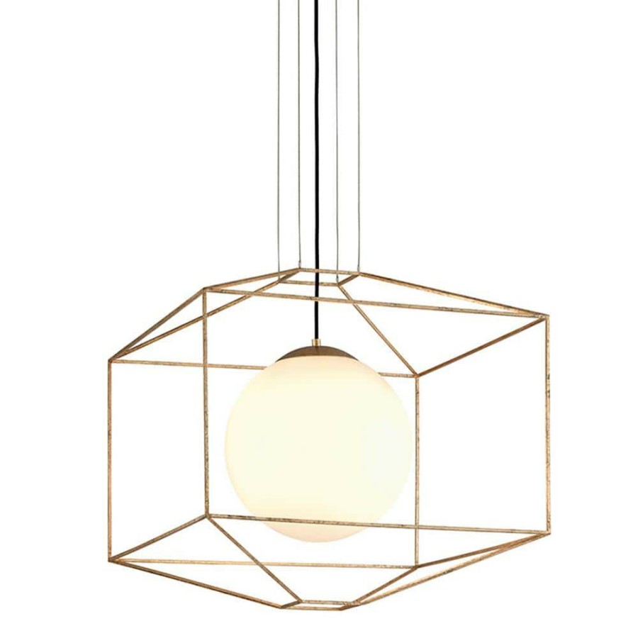 Commercial Lighting * | Silhouette 1-Light Gold Leaf Pendant By Troy Lighting