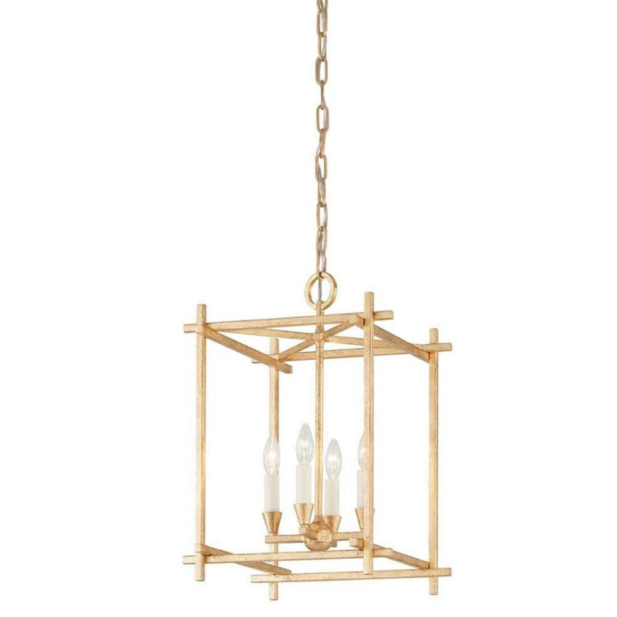 Commercial Lighting * | Huck 4-Light Gold Lantern Pendant Light By Troy Lighting