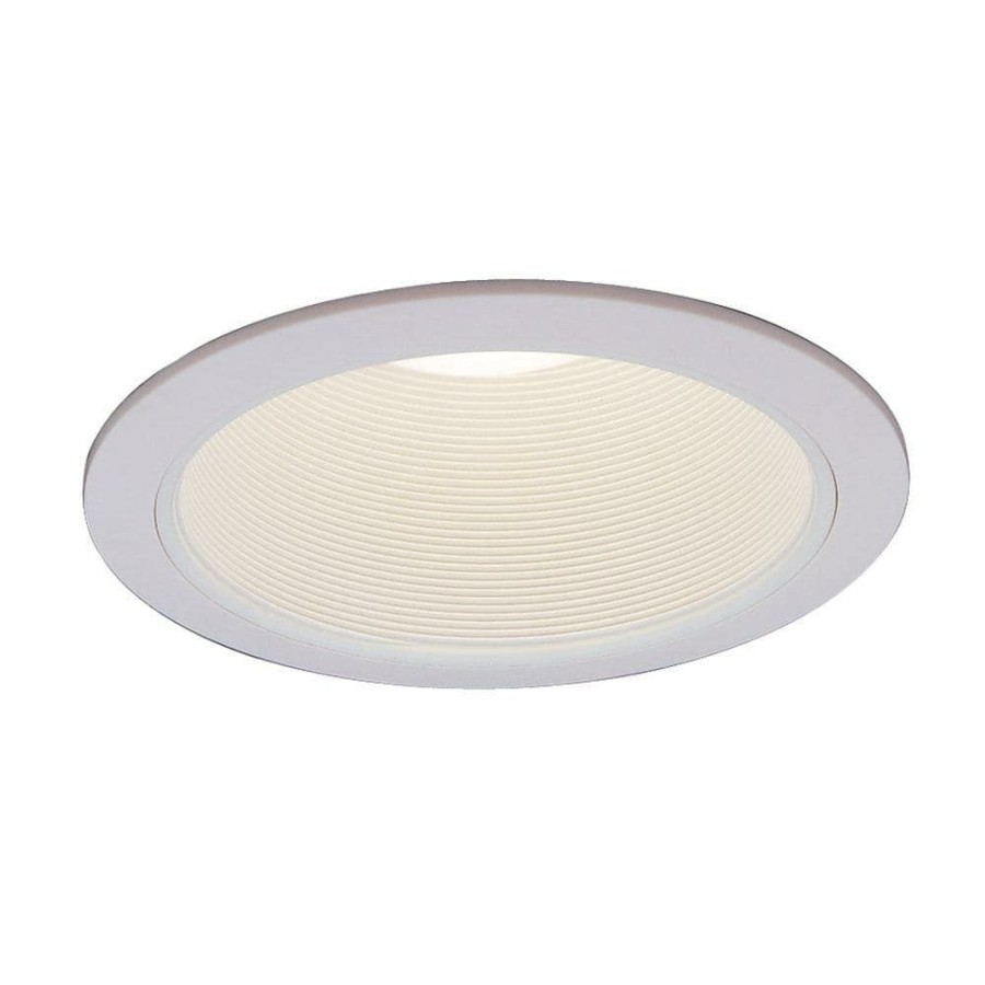 Recessed Lighting * | 6 In. R30 White Recessed Metal Baffle Trim (6-Pack) By Envirolite