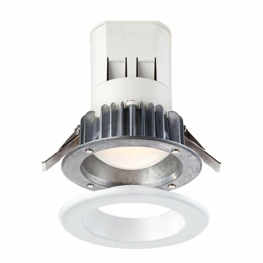 Recessed Lighting * | Easy Up 4 In. Remodel Canless Integrated Led Recessed Light Kit With Magnetic White Trim By Envirolite