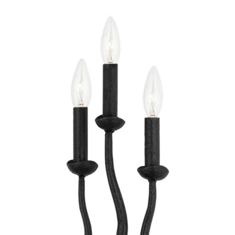 Wall Sconces * | Reign 3 Black Wall Sconce By Troy Lighting