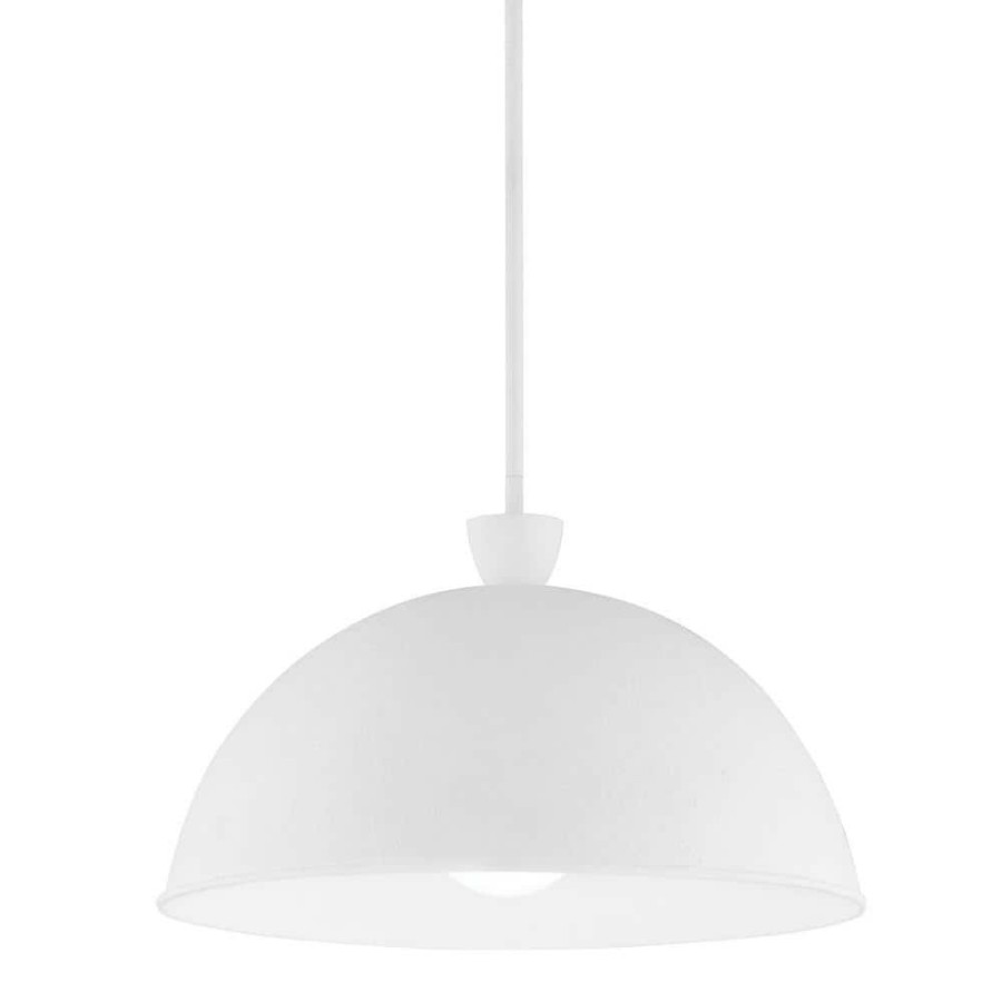 Commercial Lighting * | Tygo 1-Light White Standard Pendant Light With White Metal Shade By Troy Lighting