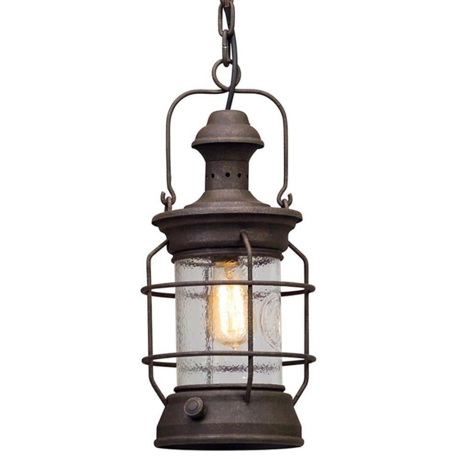 Outdoor Lighting * | Atkins 1-Light Centennial Rust Outdoor Pendant By Troy Lighting