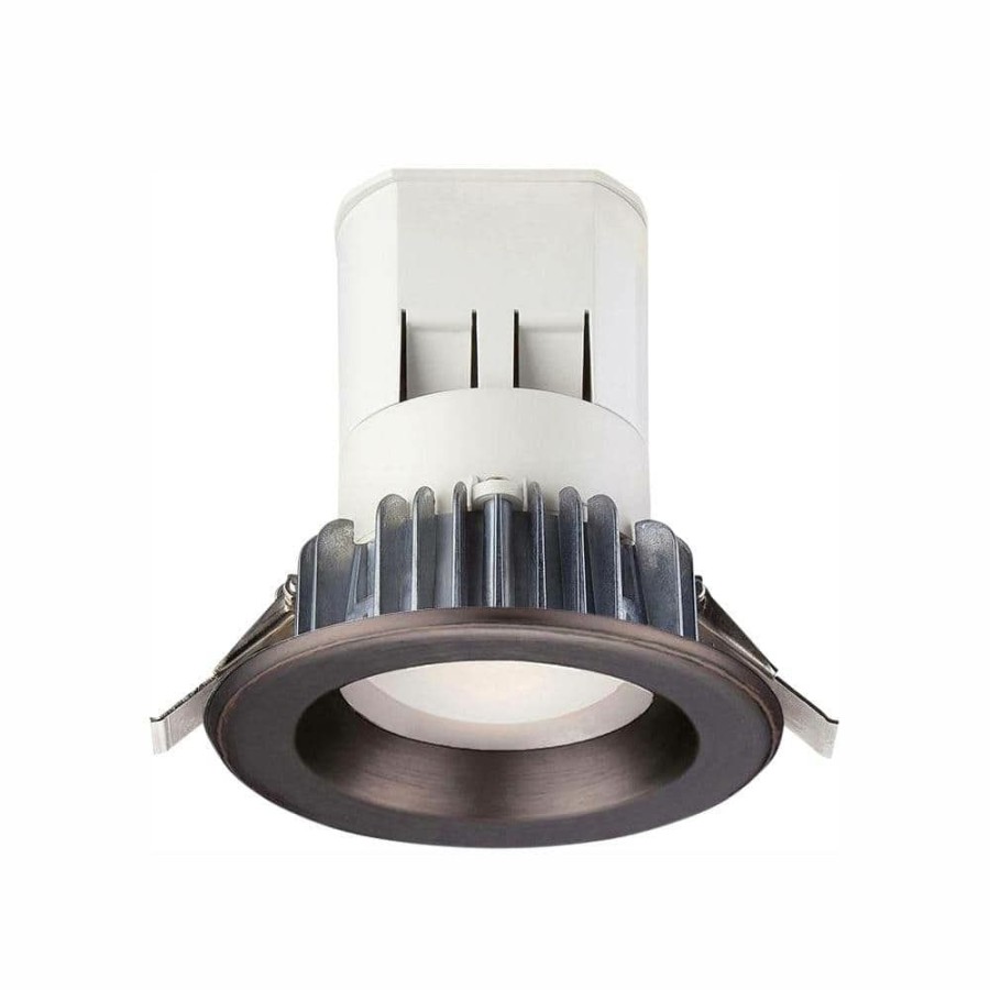 Recessed Lighting * | Easy Up 4 In. Soft White Led Recessed Can Light Light With 93 Cri, 3000K J-Box With Bronze Trim (No Can Needed) By Envirolite