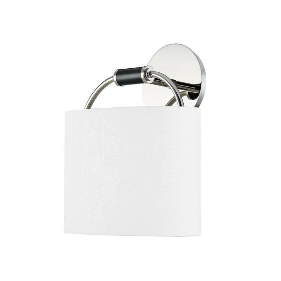 Wall Sconces * | Pete 1-Light Polished Nickel Wall Sconce By Troy Lighting