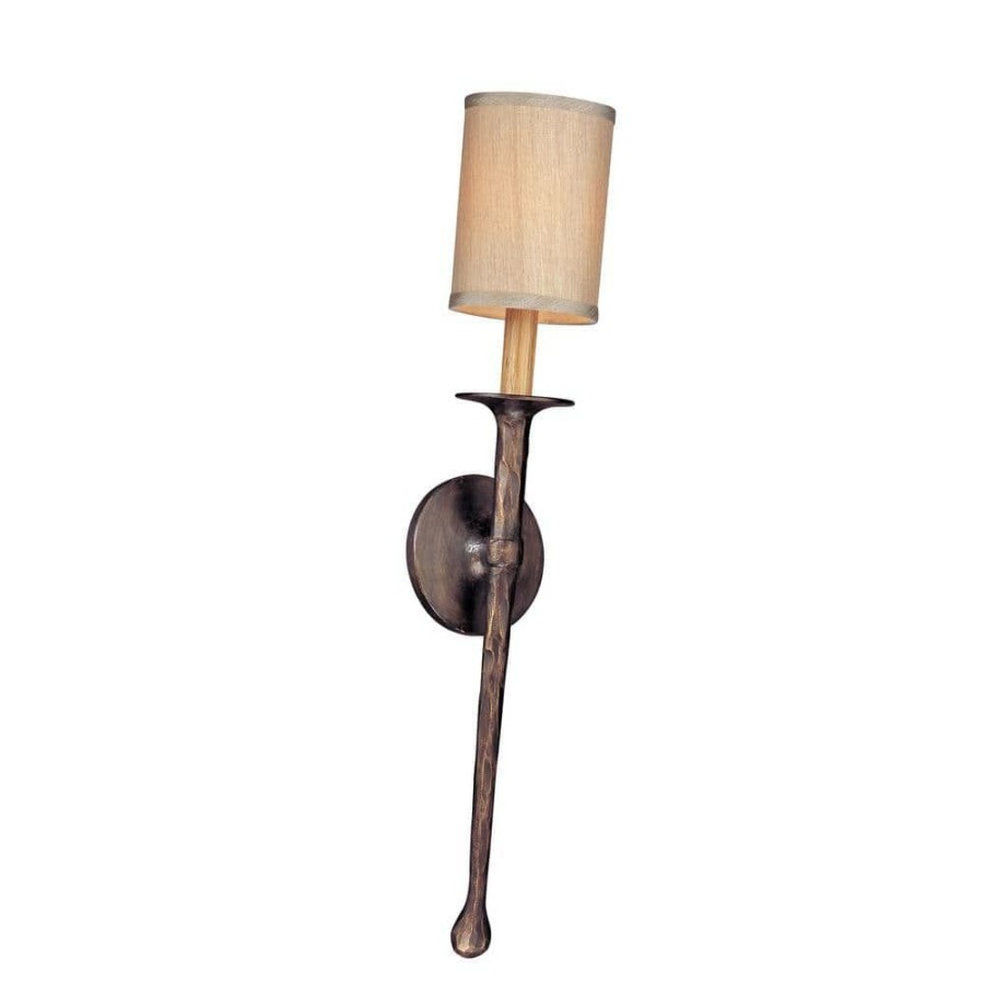 Wall Sconces * | Faulkner 1-Light Pompeii Bronze Wall Sconce By Troy Lighting