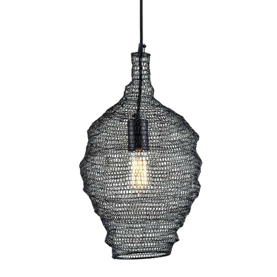 Commercial Lighting * | Wabi Sabi 12 In. W 1-Light Black Pendant By Troy Lighting